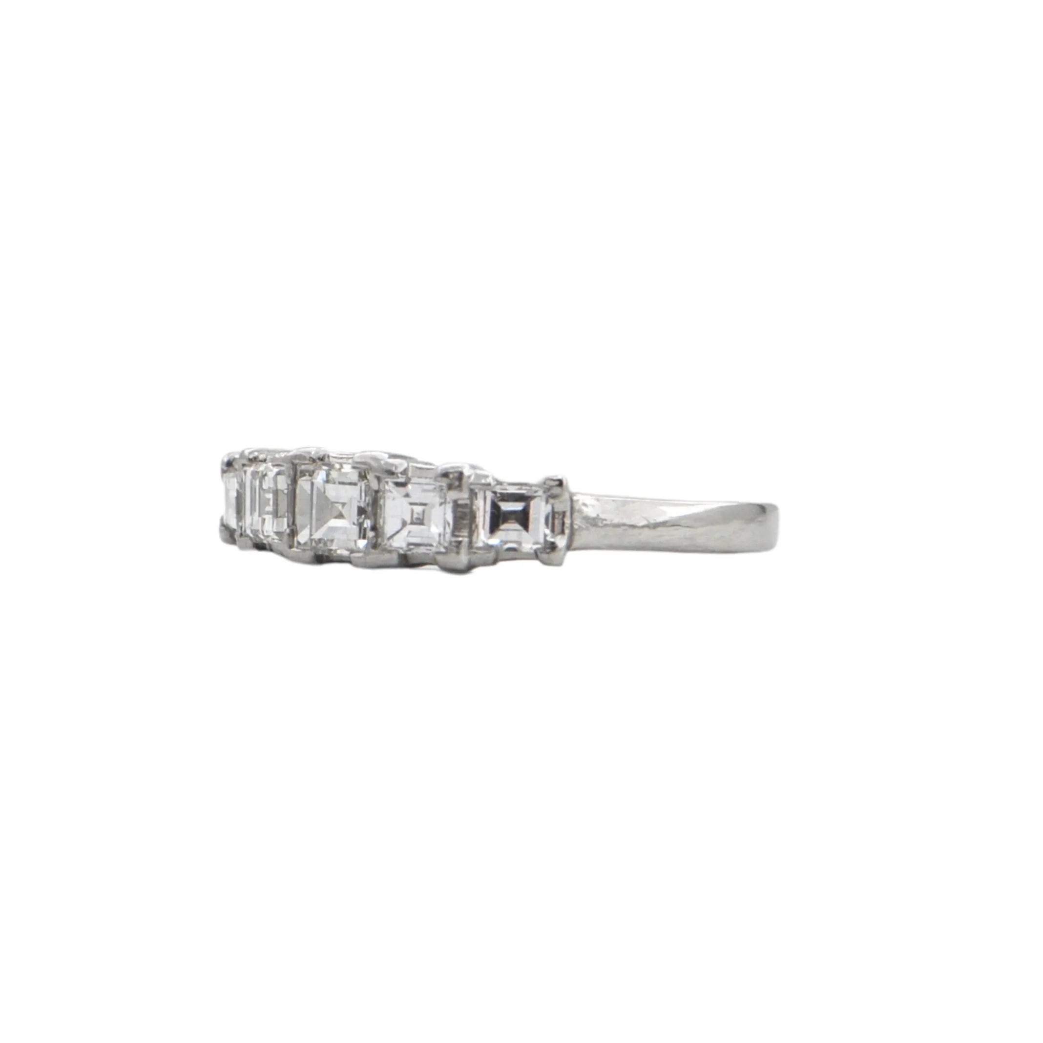 Estate Diamond Platinum Semi-Eternity Band