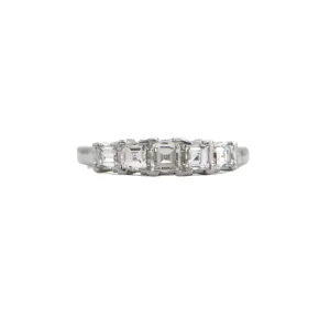 Estate Diamond Platinum Semi-Eternity Band
