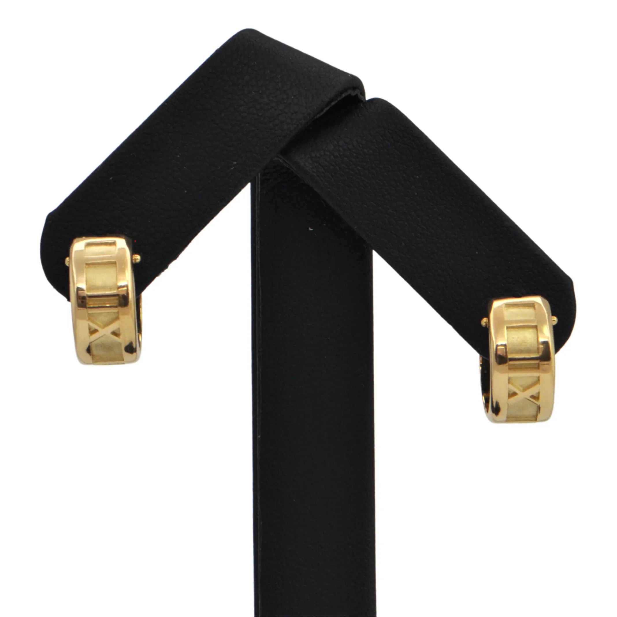 Estate Tiffany & Co. 18k Yellow Gold Atlas Collection Huggie Earrings Dated 1995