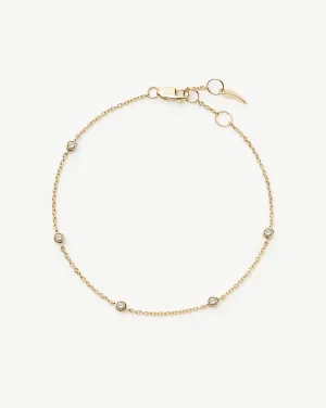 Fine Floating Diamond Bracelet | 14k Solid Gold