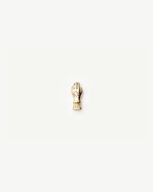 Fine Harris Reed Hand Single Stud Earring | 14k Solid Gold/Diamond