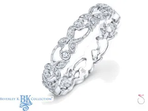 Floral Diamond Wedding Band in 18K - Beverley K
