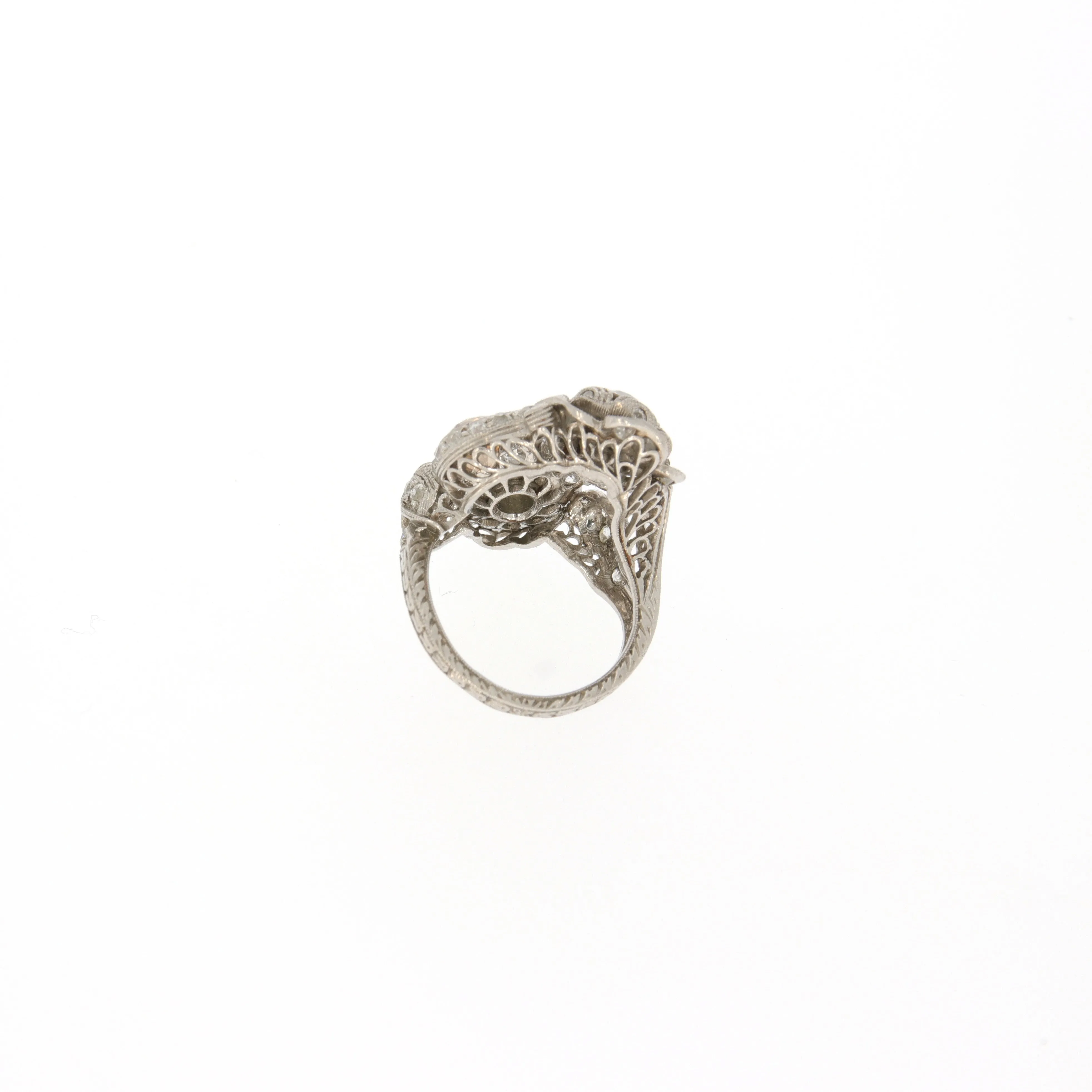 French Edwardian Platinum Diamond Ring