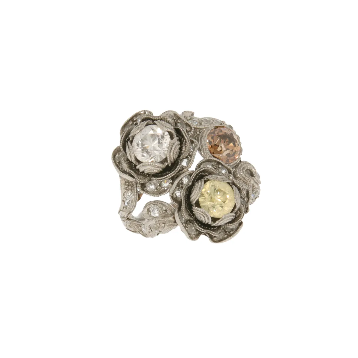 French Edwardian Platinum Diamond Ring