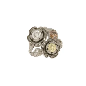 French Edwardian Platinum Diamond Ring