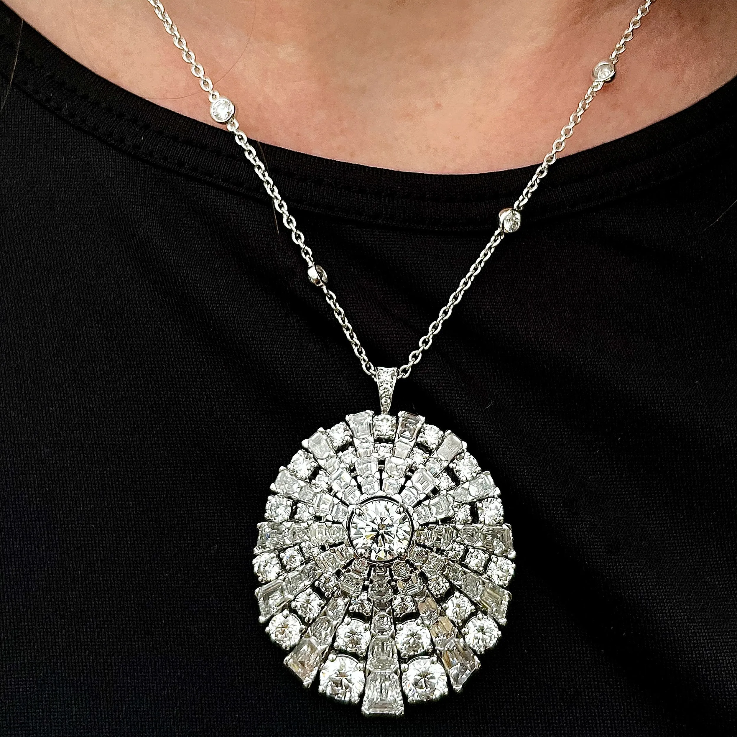 Graff Magnificent 16.42ct Diamond 18k White Gold Necklace