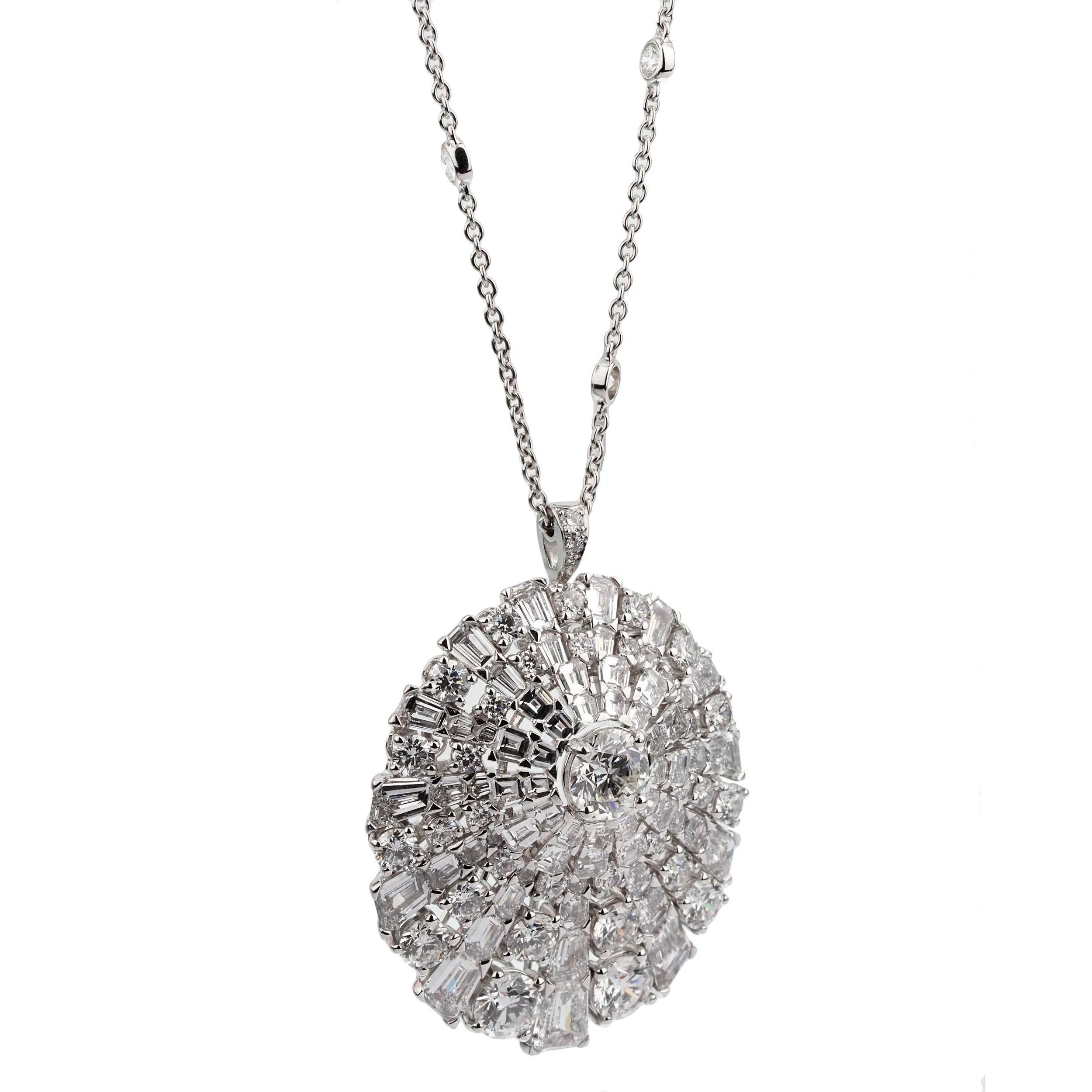 Graff Magnificent 16.42ct Diamond 18k White Gold Necklace
