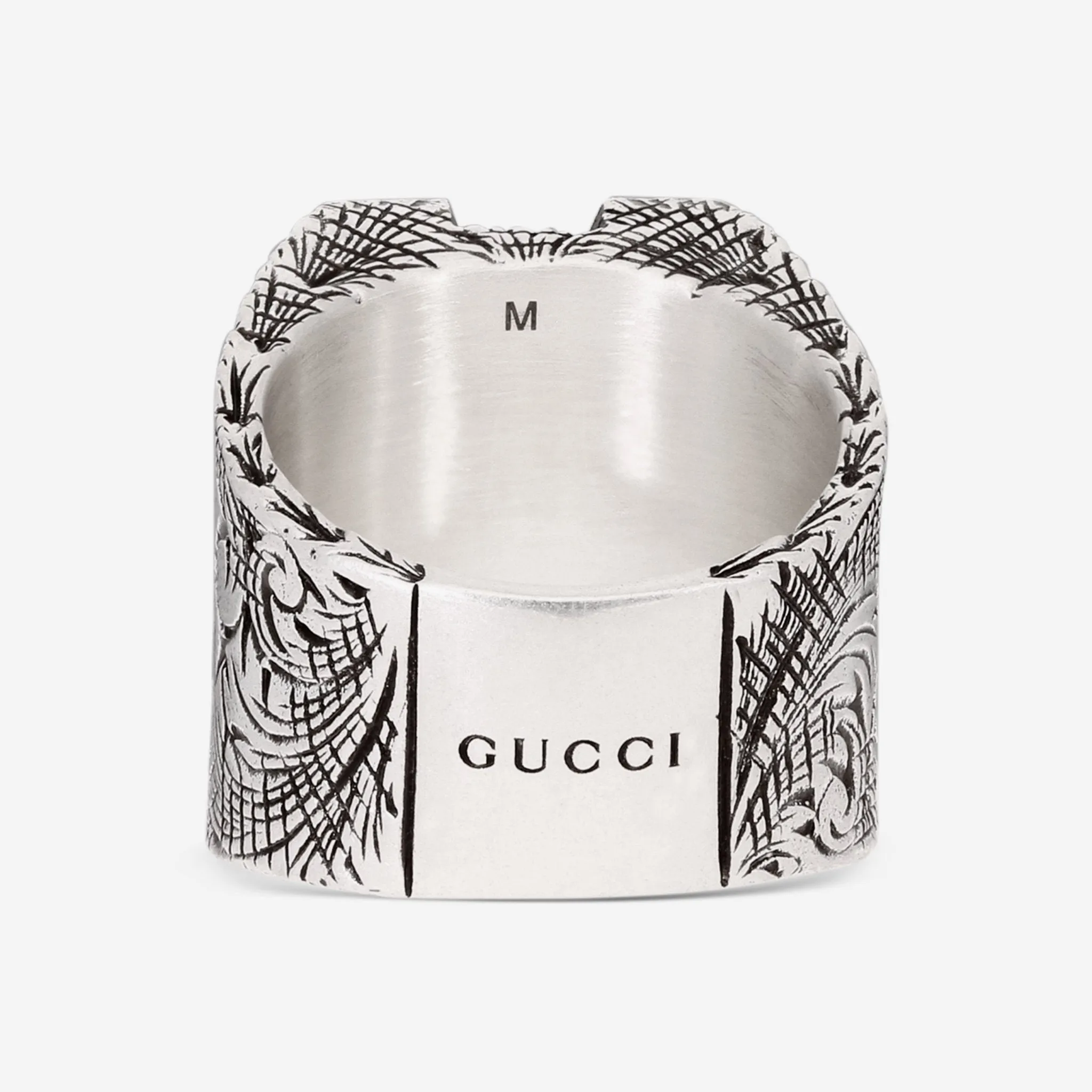 Gucci Sterling Silver Letter "Y" Ring Sz. 8 YBC554268001
