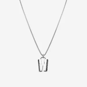 Gucci Sterling Silver Pendant Letter "W" Necklace YBC55425700100M