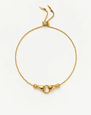 Harris Reed In Good Hands Slider Bracelet | 18k Gold Plated/Cubic Zirconia