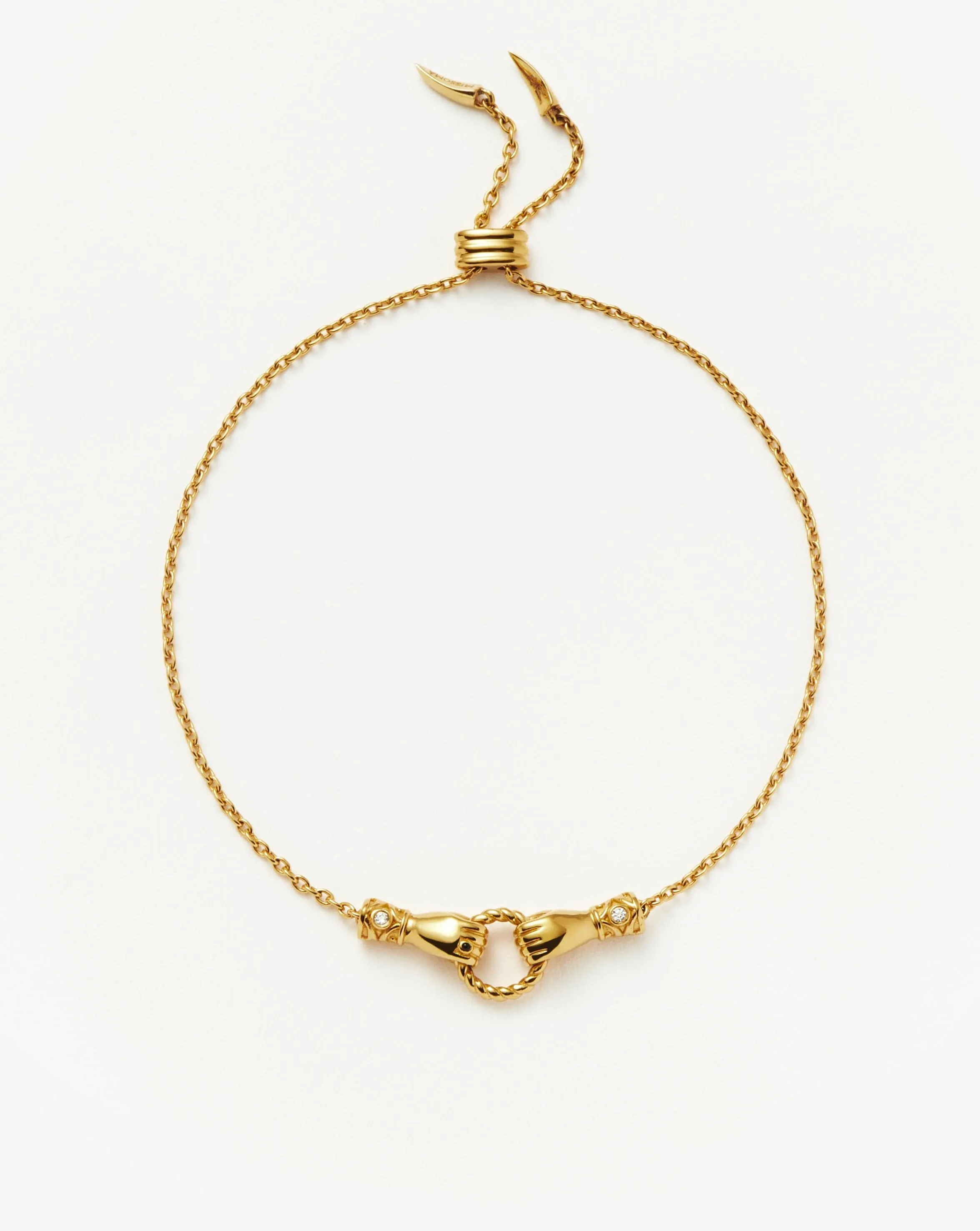 Harris Reed In Good Hands Slider Bracelet | 18k Gold Plated/Cubic Zirconia