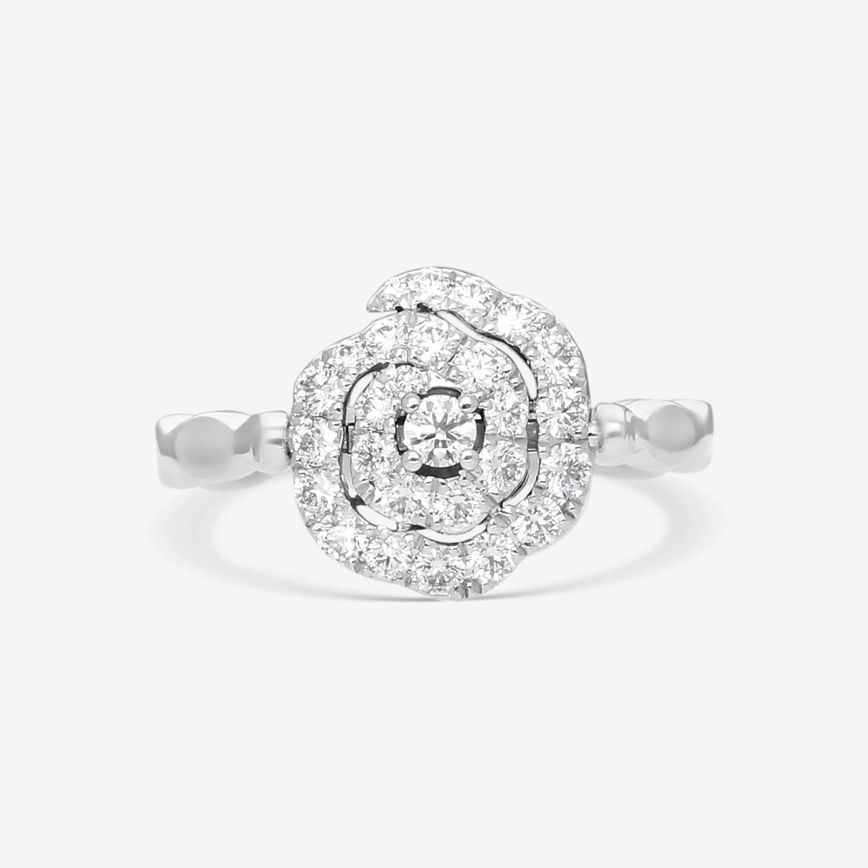 Hearts On Fire 18K White Gold Ruby & Diamond Floral Flip Ring Sz. 6.5 HFRLORDFR00608WZ65
