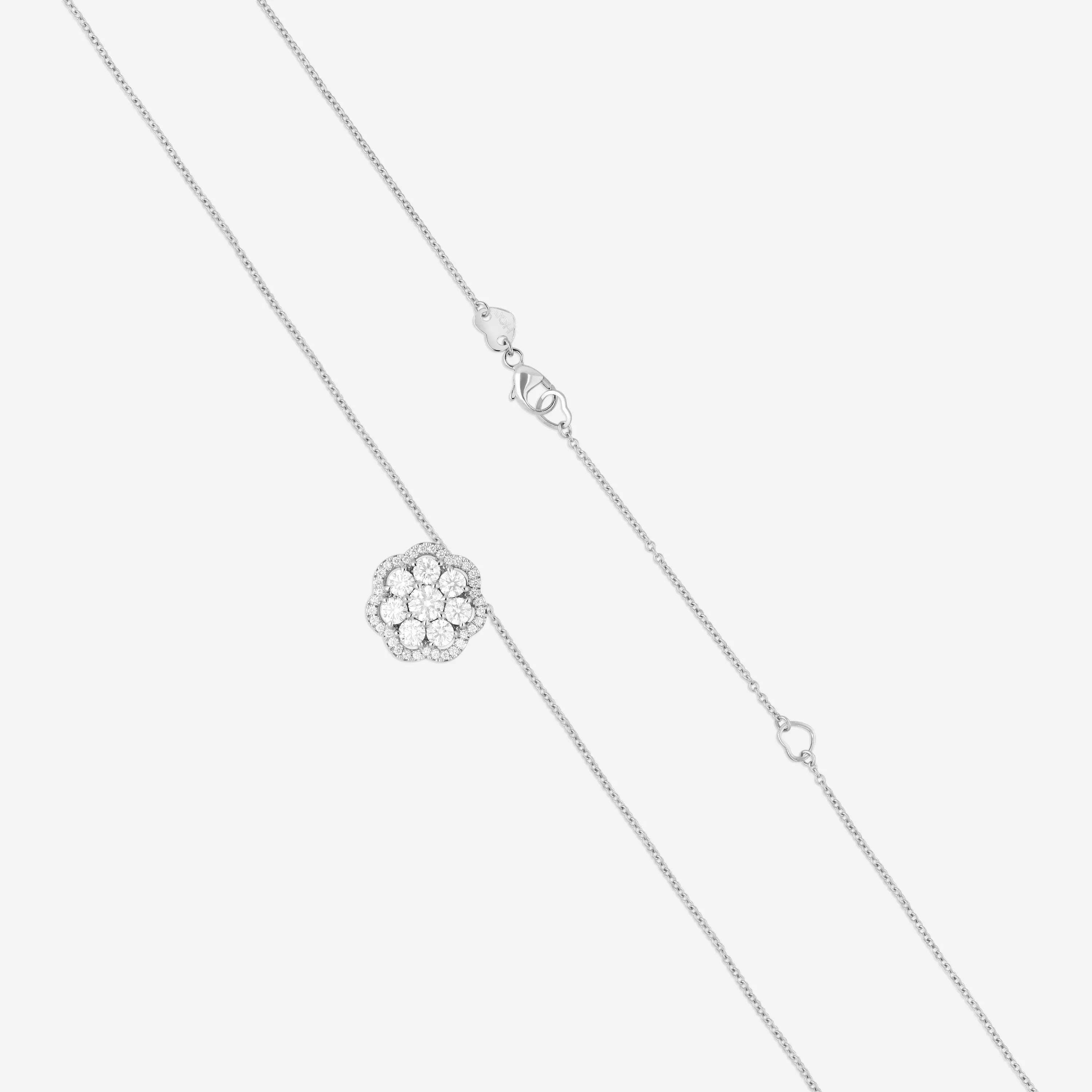 Hearts On Fire Aurora 18K White Gold Cluster Pendant HFPAURC01458W-C