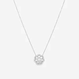 Hearts On Fire Aurora 18K White Gold Cluster Pendant HFPAURC01458W-C