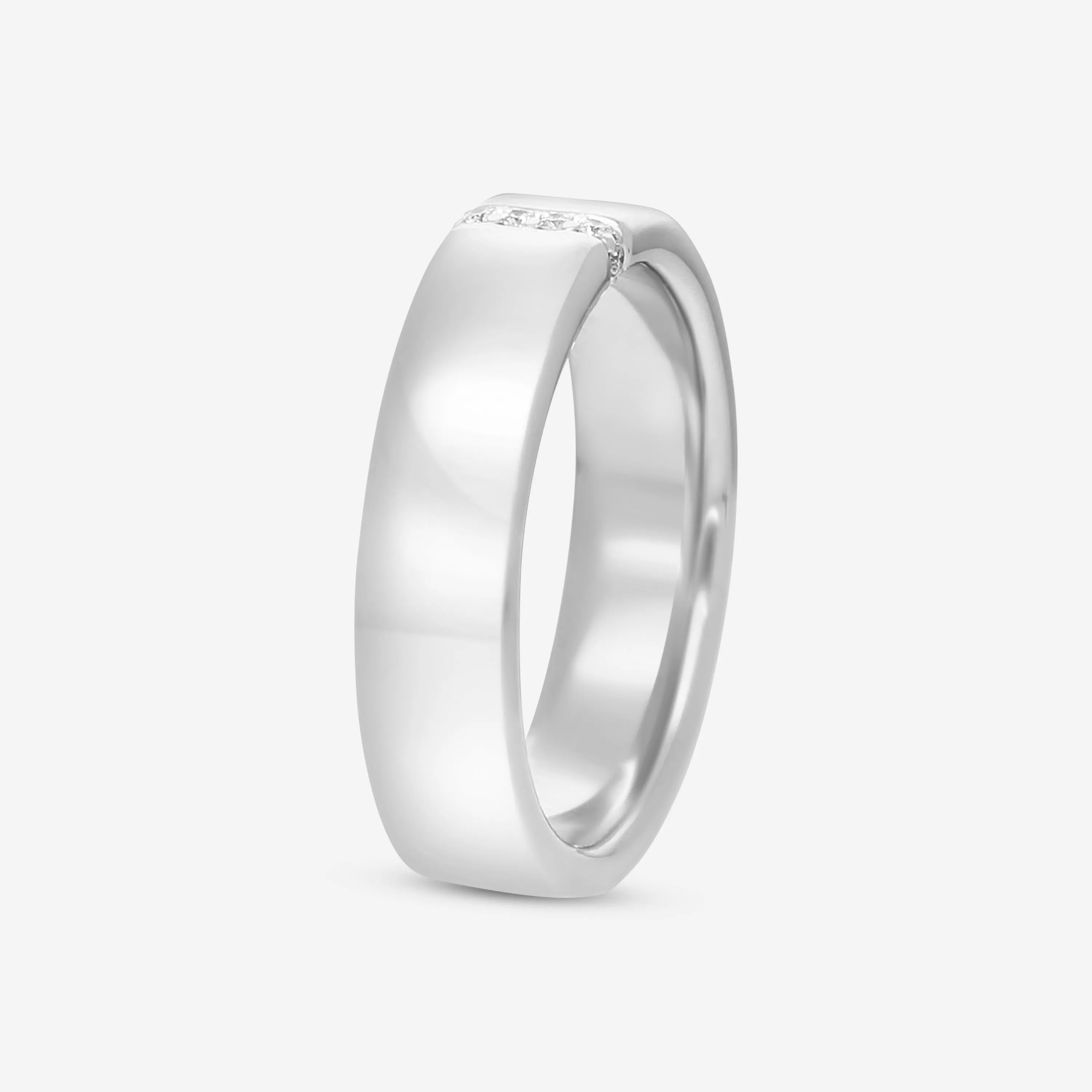 Hearts On Fire Coupled Simplicity 18K White Gold Diamond Band Ring Sz. 9 HBACPLSM0088W-6