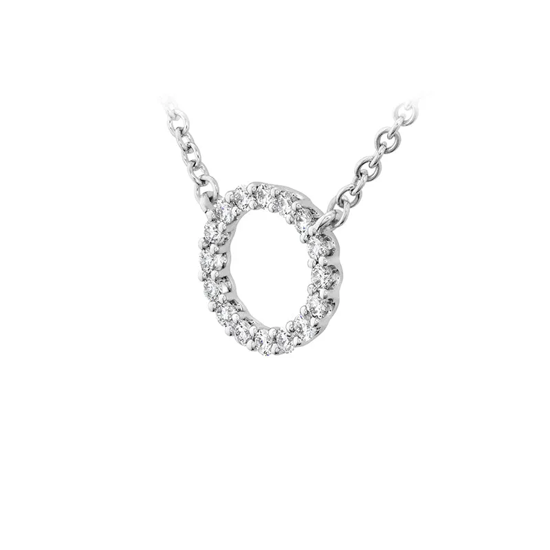 HEARTS ON FIRE 'SIGNATURE CIRCLE' 18CT WHITE GOLD DIAMOND PENDANT SMALL