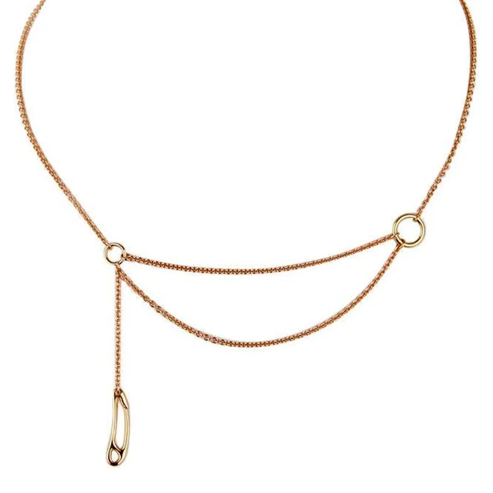 Hermes Punk Rose Gold Drop Necklace