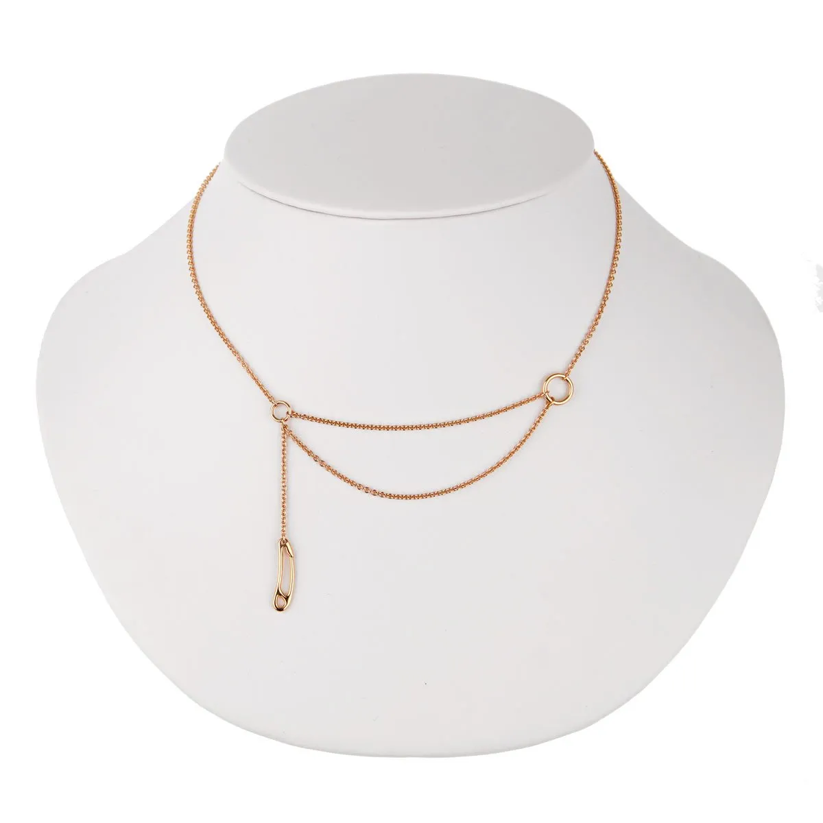 Herms Punk Rose Gold Necklace