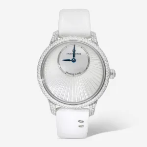Jaquet Droz Petite Heure Minute 18K White Gold Diamond Automatic Ladies Watch J005004570