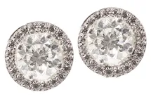 'Large Pave Diamond Studs'