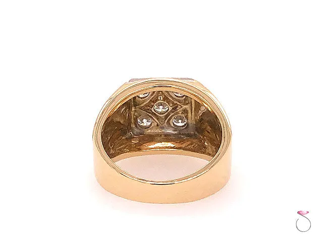 Men's Five Diamond Ring in 14K And Platinum