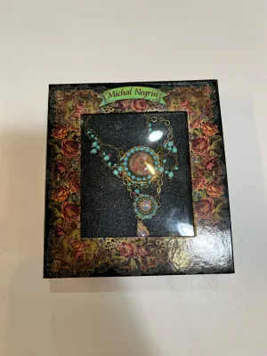 Michal Negrin Blue & Floral Necklace