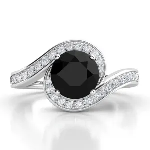 Miranda - Black Diamond Ring in Platinum 2.0ct