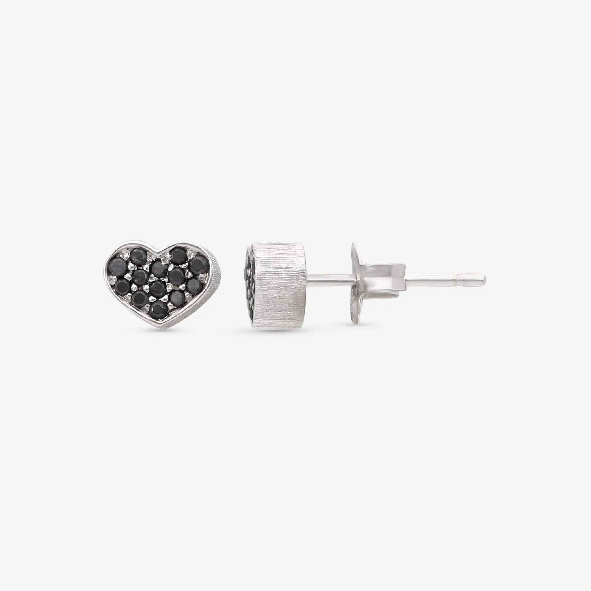 Nanis 18K White Gold Black Diamond Stud Earrings OS2-506