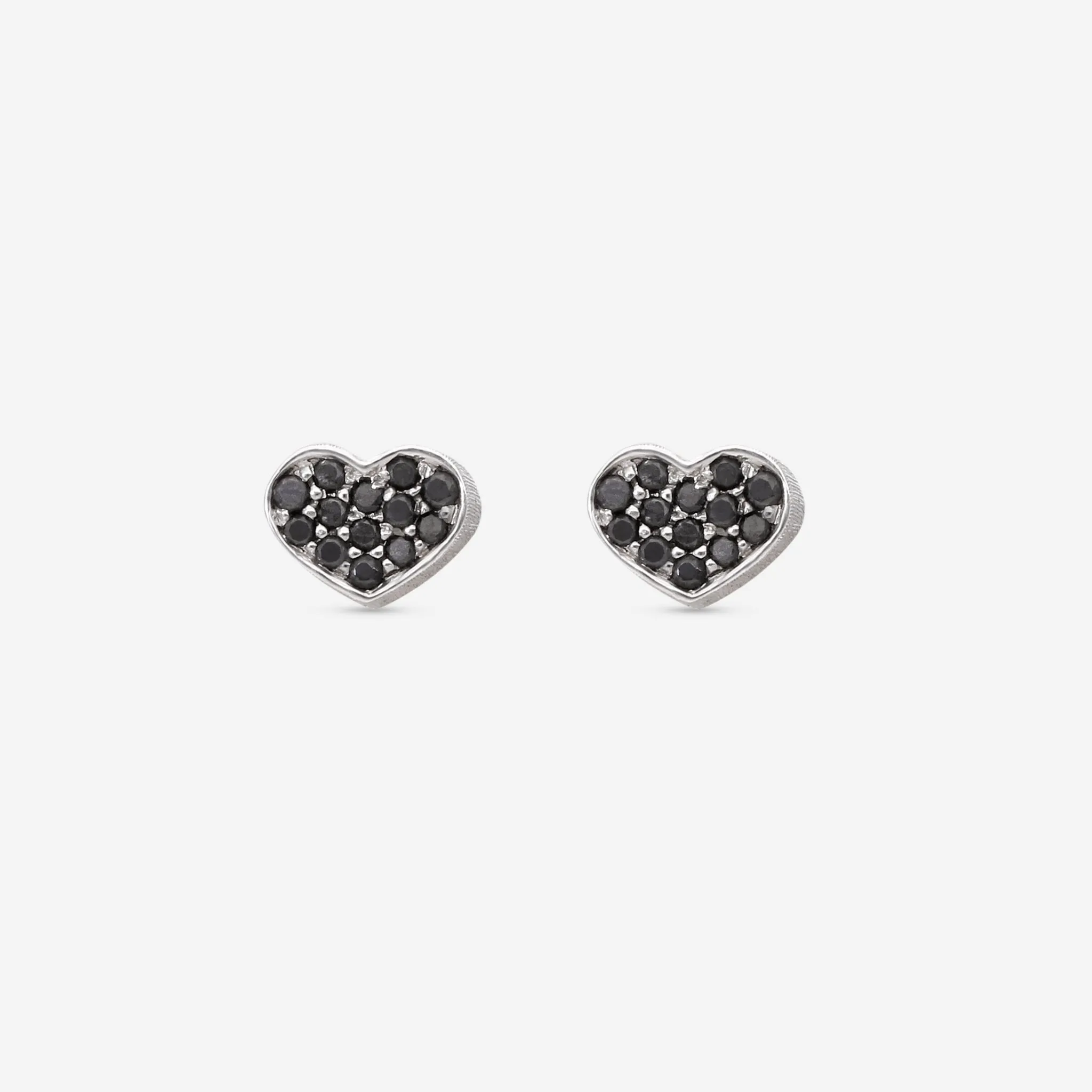 Nanis 18K White Gold Black Diamond Stud Earrings OS2-506
