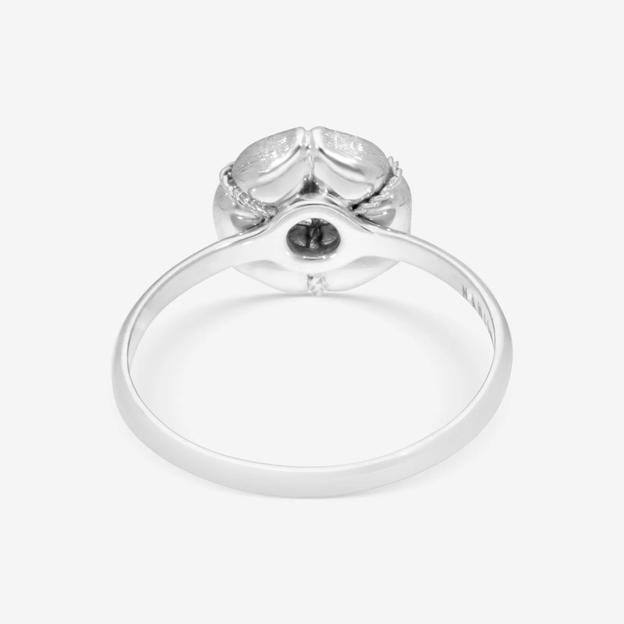 Nanis 18K White Gold Diamond Ring Sz.7.5 AS3-571