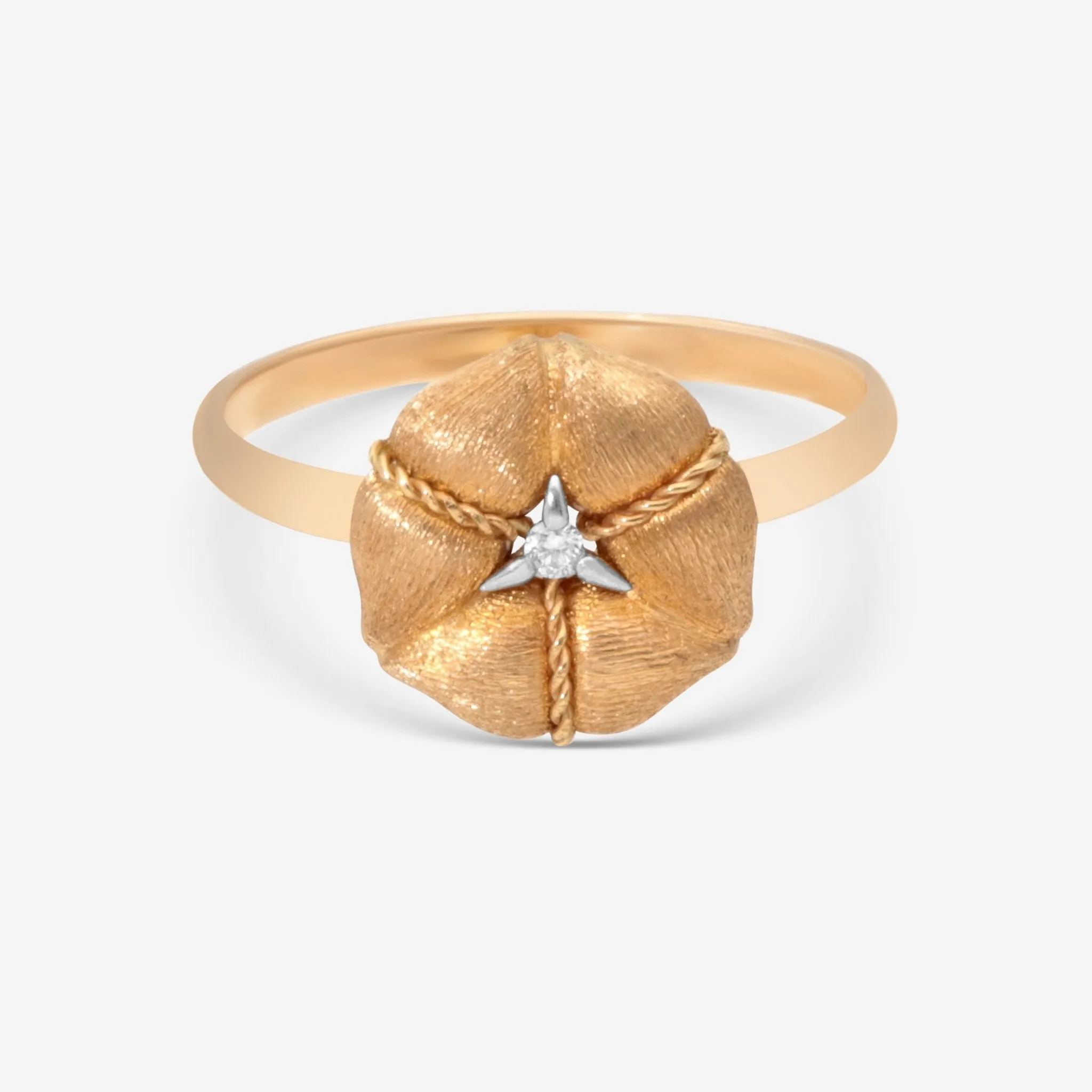 Nanis 18K Yellow Gold Diamond Ring Sz. 5.25  AS3-571