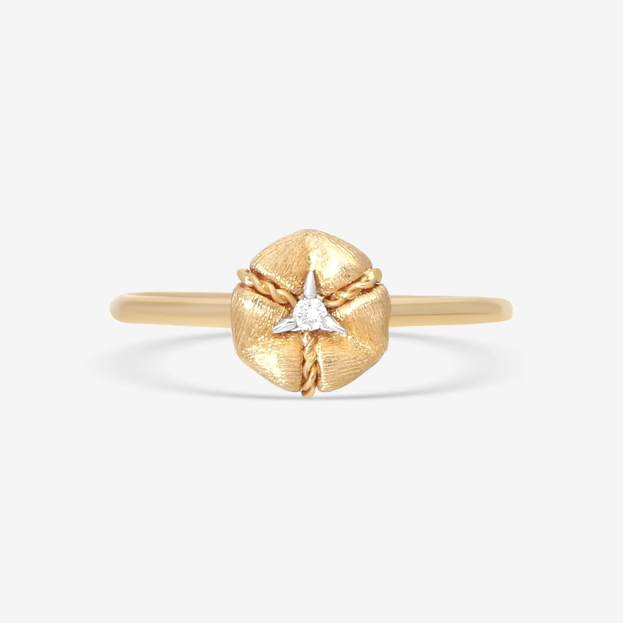 Nanis 18K Yellow Gold Diamond Statement Ring AS14-571