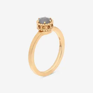 Nanis 18K Yellow Gold Natural Stone Ring Sz. 7  AH31-560