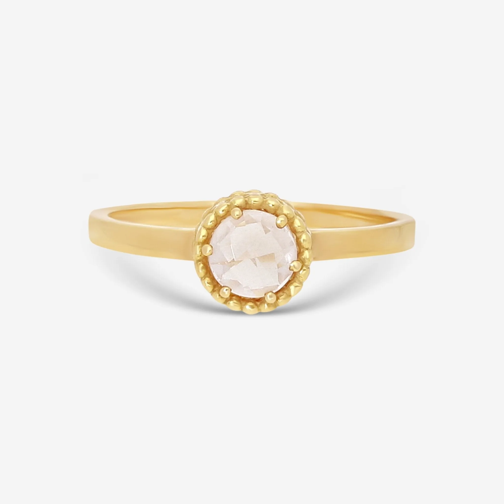 Nanis 18K Yellow Gold Rock Crystal Ring AH39-560