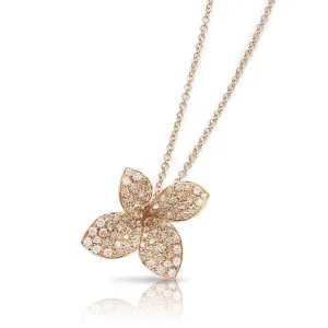 PASQUALE BRUNI 'PETIT GARDEN' 18CT ROSE GOLD WHITE AND CHAMPAGNE DIAMOND NECKLACE