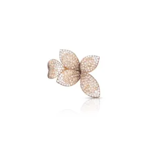PASQUALE BRUNI "GIARDINI SEGRETI' 18CT ROSE GOLD WHITE & CHAMPAGNE DIAMOND RINGS