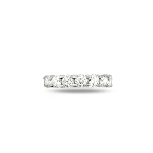 ROBERTO COIN "CENTO" 18CT WHITE GOLD ETERNITY RING 7 DIAMONDS  1.89CT E/VS1