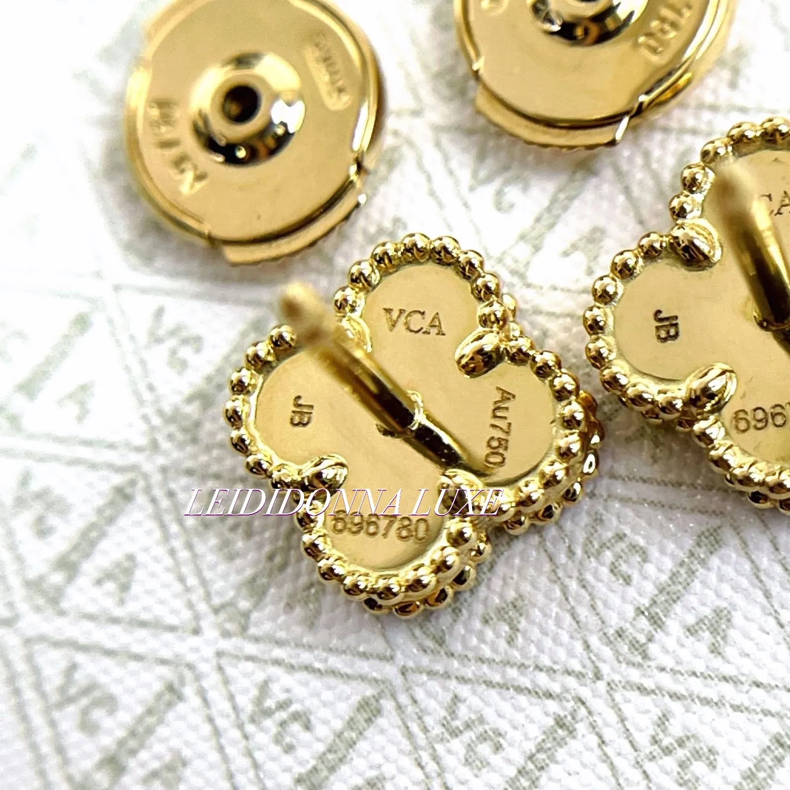 Van Cleef and Arpels Sweet Alhambra 1 Motif Earrings- Vca