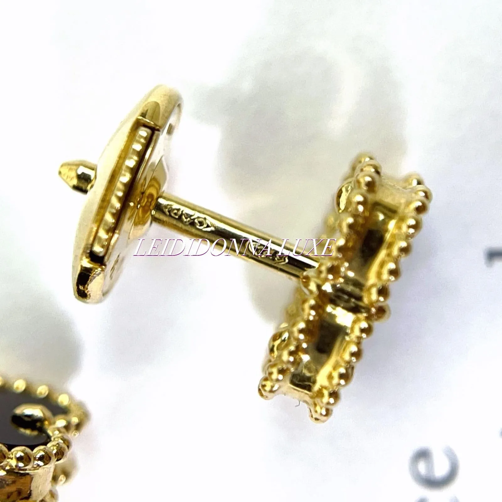 Van Cleef and Arpels Sweet Alhambra 1 Motif Earrings- Vca