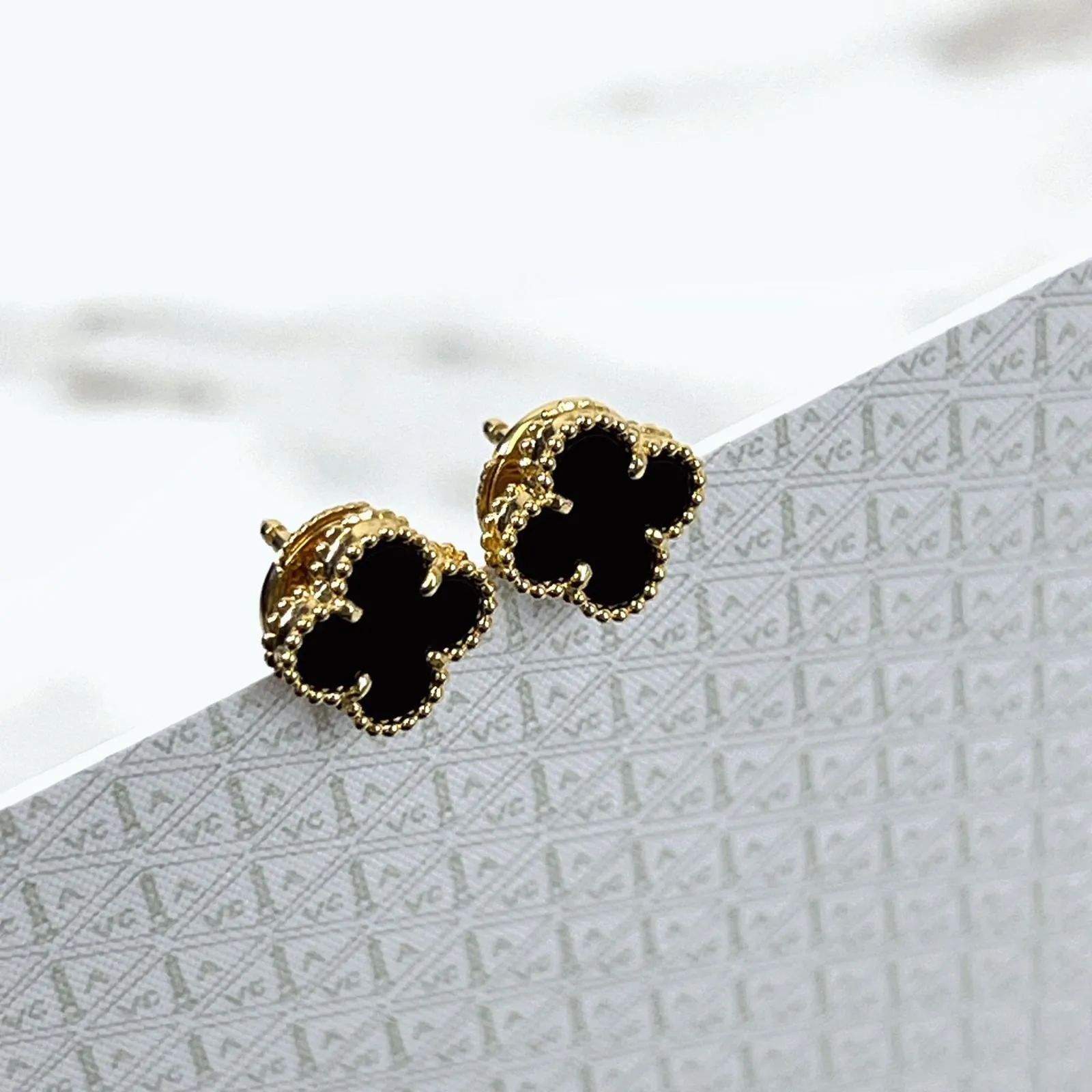 Van Cleef and Arpels Sweet Alhambra 1 Motif Earrings- Vca