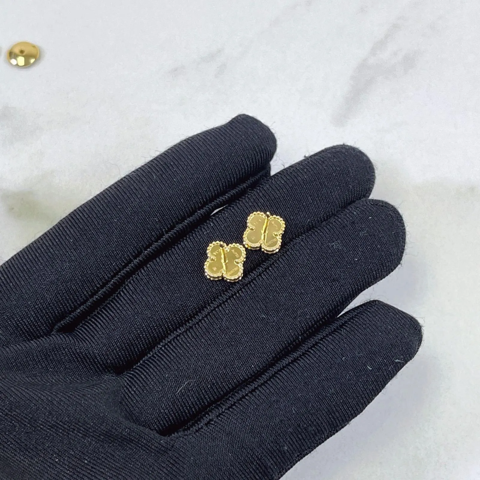 Van Cleef and Arpels Sweet Alhambra 1 Motif Earrings- Vca