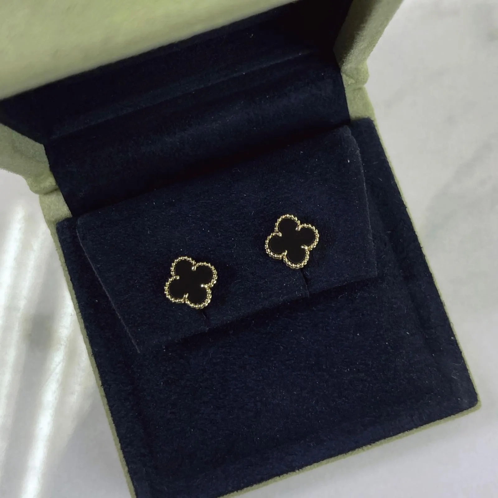 Van Cleef and Arpels Sweet Alhambra 1 Motif Earrings- Vca