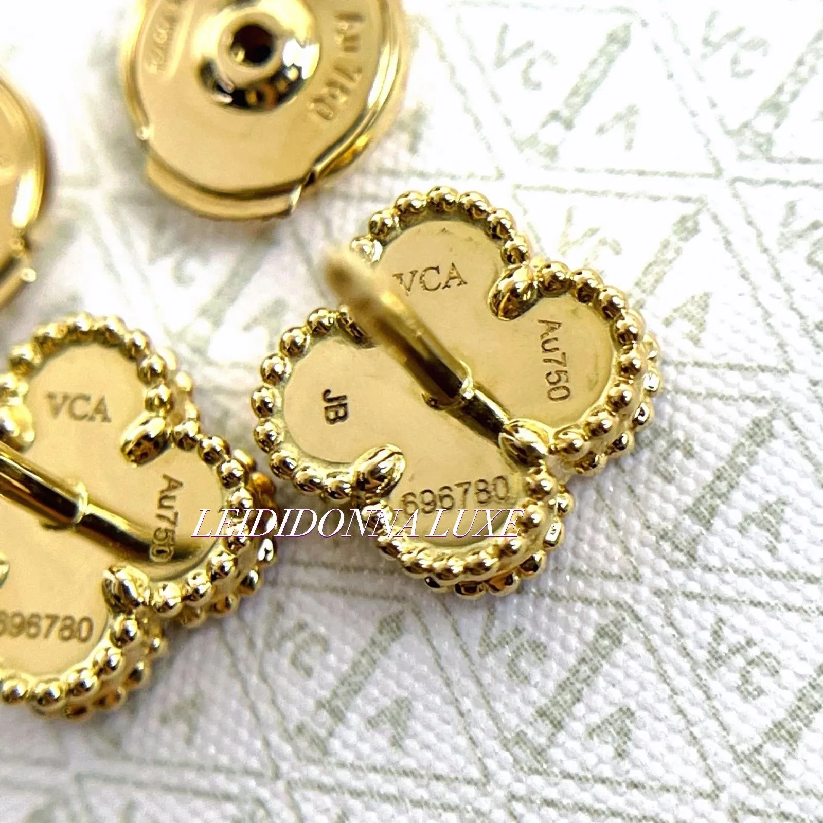 Van Cleef and Arpels Sweet Alhambra 1 Motif Earrings- Vca