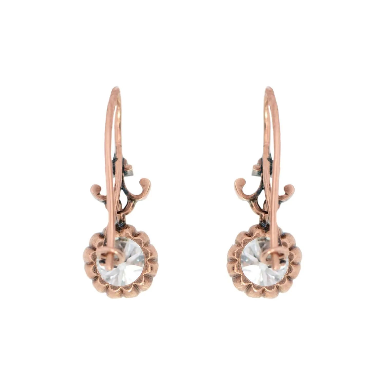 Victorian 14k Diamond Drop Earrings