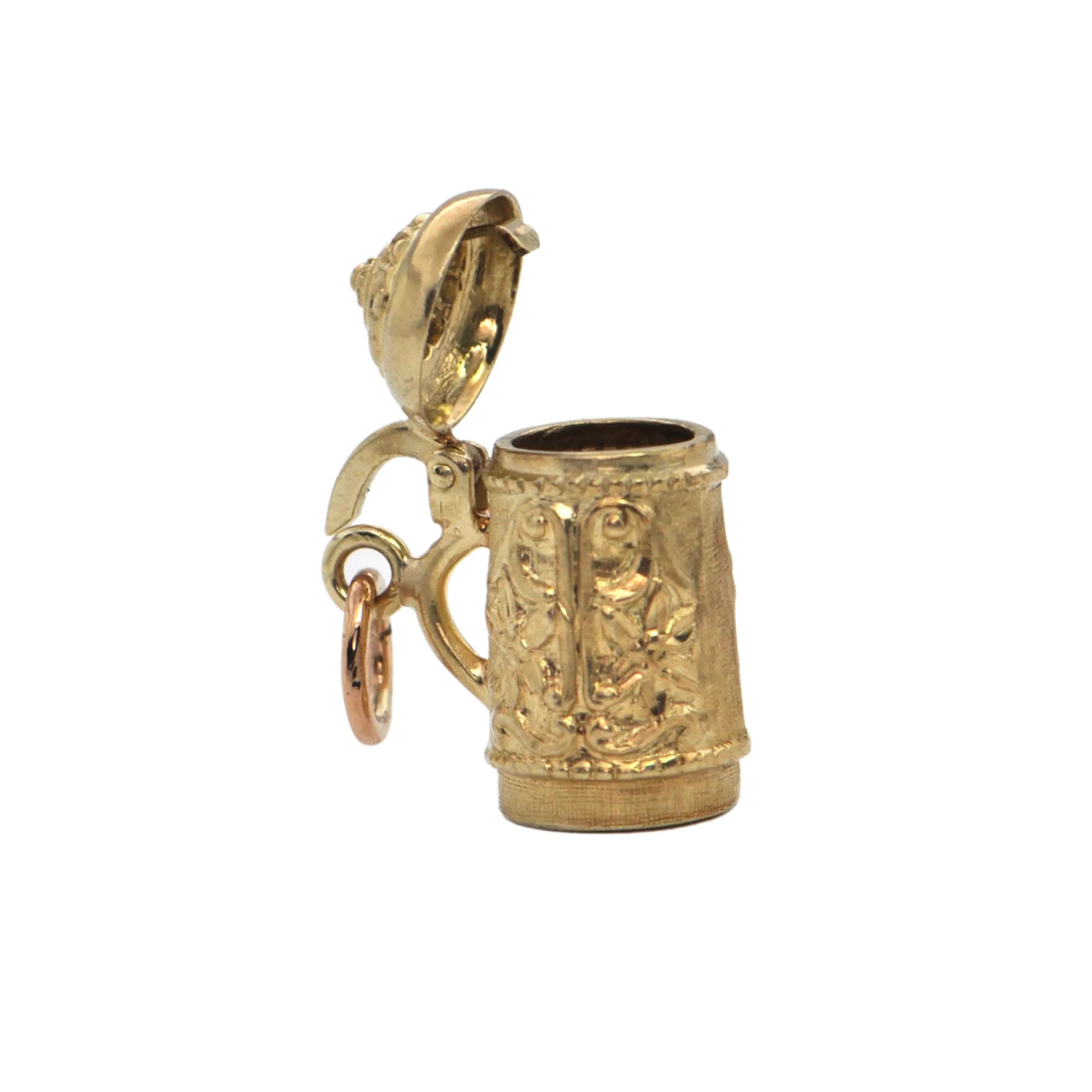 Vintage Gold Beer Stein Charm