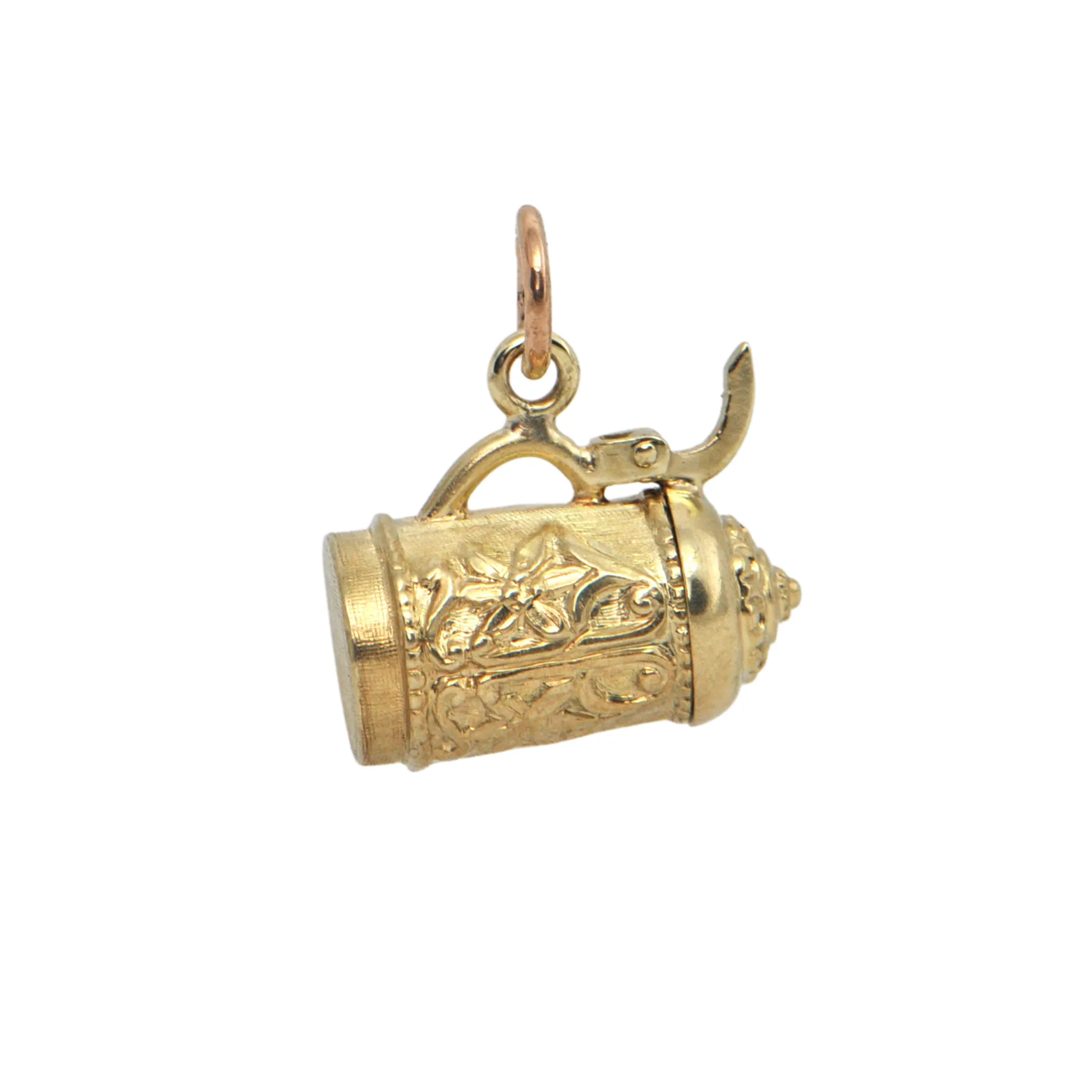 Vintage Gold Beer Stein Charm