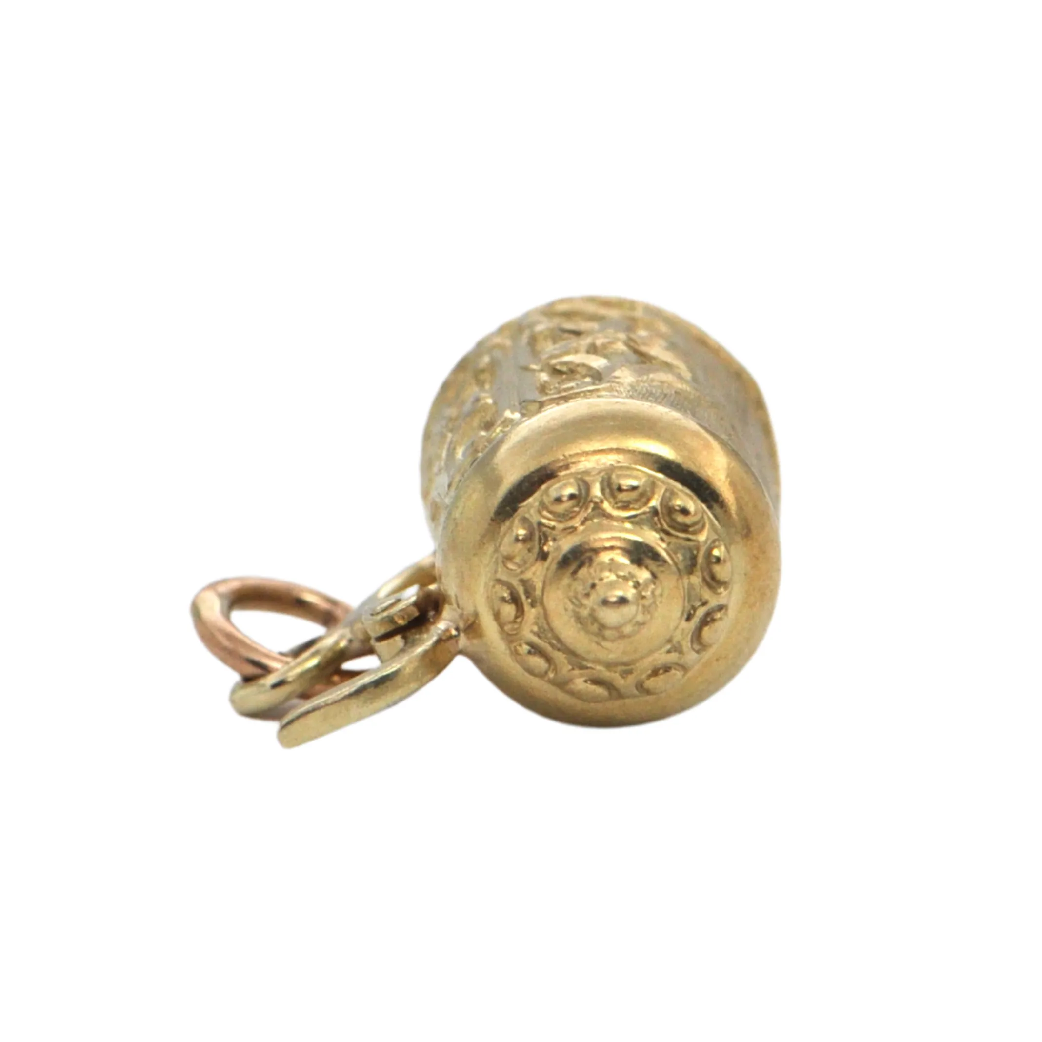 Vintage Gold Beer Stein Charm