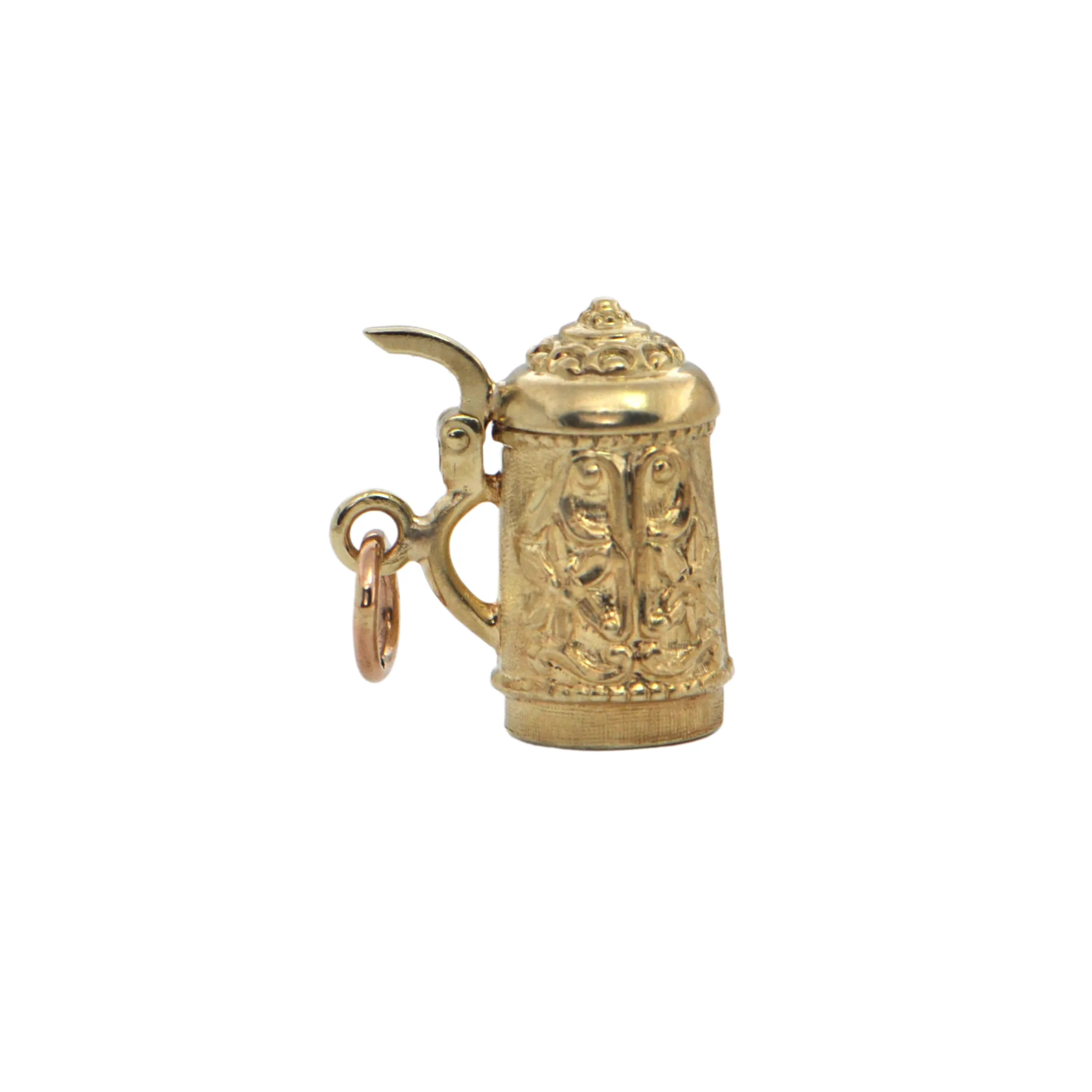 Vintage Gold Beer Stein Charm